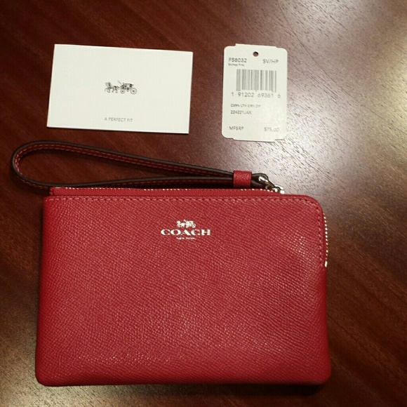Coach Handbags - Coach NWT Red Wristlet..
